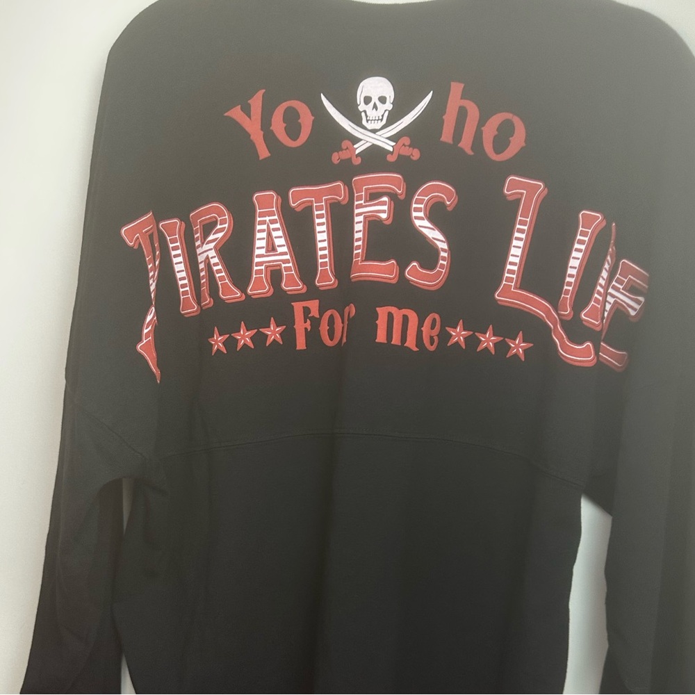 Spirit Jersey Skull Sword ”Yo Ho Pirates Life For Me” Long Sleeve Unisex Shirt M - Picture 7 of 15
